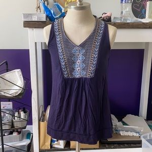 Knox Rose Embroidered Sleeveless Top